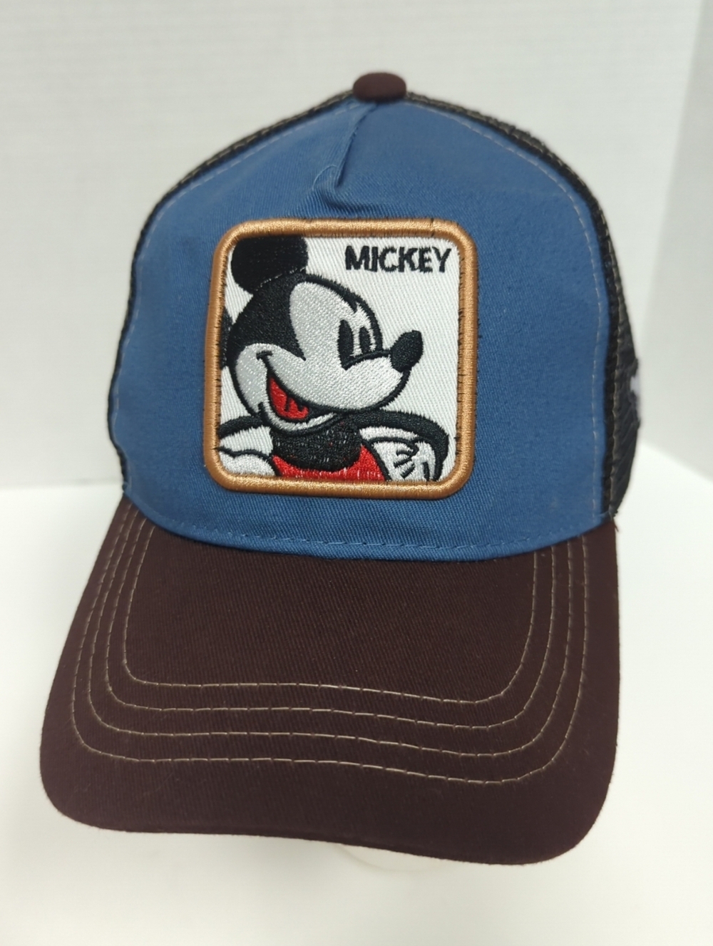 Mickey Mouse Trucker Cap Graphic Patch Mesh Adjustable Strap Back One Sz